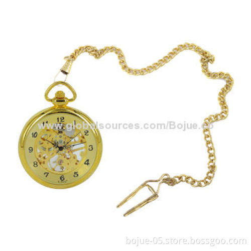 Semi Automatic Mechanical Men's Vintage Pocket Chain Watch, Luminous Wedding Gift, OEM Orders